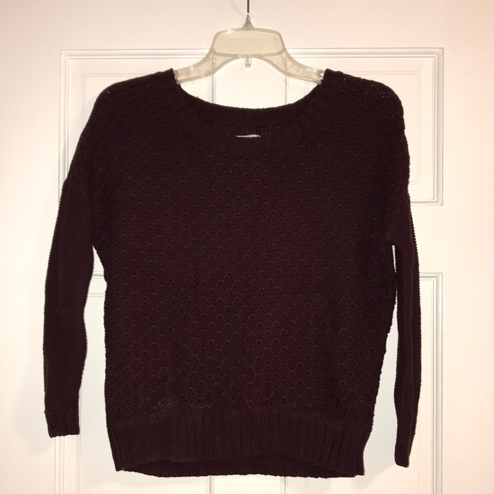 Burgundy cotton sweater - American Eagle brand